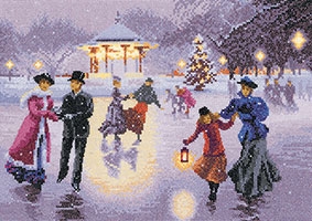 Christmas Skaters by John Clayton Collection